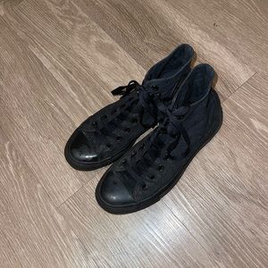 Black high top Converse
